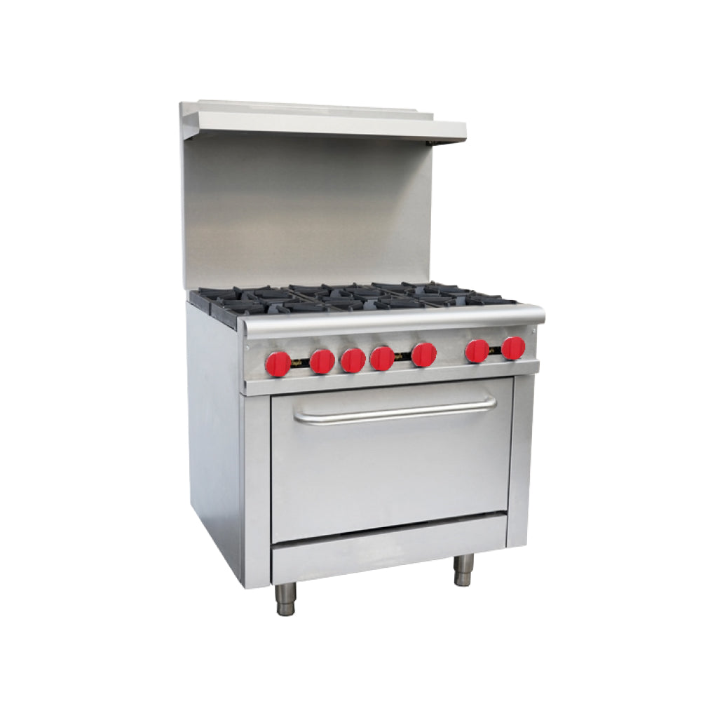 36 inch 6 burner commercial range with oven